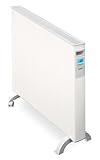 HJM Emisor Térmico de Bajo Consumo AMS 1500, Calor Rápido, Programación 24/7, Funciones de Ahorro, Turbo Programable, 1500W, Blanco