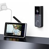 Timbre inalámbrico exterior impermeable con cámara de videoportero inalámbrico intercomunicador de vídeo inalámbrico conectado audio bidireccional visión nocturna portero vídeo para una familia fácil