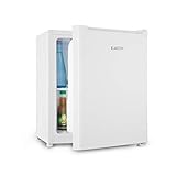 Klarstein Snoopy Eco - Mininevera con congelador, 46 litros de capacidad, Congelador de 4 litros de capacidad, 41 dB, Silencioso, Bajo consumo, Blanco