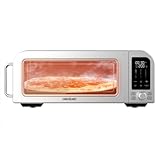 Cecotec Horno Eléctrico con Ventana para Pizzas Fun Pizza&Co Forno Bravo. 2000W, Capacidad 18L, Acero Inox, Diseño Plano para Pizza de 12'/30,5cm, Función Air Fryer, 15 Modos