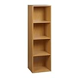 Urbn Living® 1, 2, 3, 4 pisos de madera estantería estantería estantería de madera de almacenamiento, haya, 4 niveles