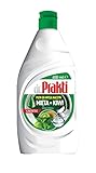 dr.Prakti Líquido Lavavajillas Manos Menta + Kiwi, no irrita la piel, concentrado y eficaz, 650 ml