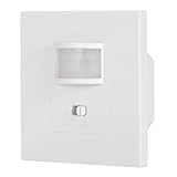 Greluma 1PC sensor de movimiento PIR infrarrojo de AC 220V,rango de detección de 10m a 180°,interruptor de sensor de movimiento empotrado auto de encendido/apagado montado en la pared para LED de tira