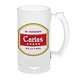 Genérico Jarra de Cerveza Personalizada 5 Estrellas Cristal Esmerilado Mate 500 ml