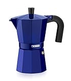 Monix M301706 M301706-Cafetera Italiana, 6 Tazas, Color Cobalto, Aluminio, 10 cm