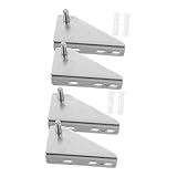 Homoyoyo 4 Piezas Accesorios para congelador Accesorios de puerta de congelador Hinge para puerta de refrigerador accesorio de nevera bisagra de nevera pequeña Acero inoxidable