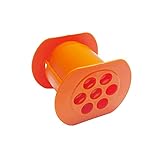 NIWWIN One Press Cevapcici Maker Hot Dog Máquina de salchicha manual con 7 agujeros bricolaje casero Exprimidor de tiras de carne Kit de llenado de carne Accesorios para parrilla de barbacoa (naranja)