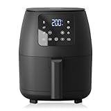 Freidora de aire digital mini Tristar - Libre de aceite - 6 programas de cocción - Revestimiento antiadherente - Termostato ajustable - 2L - 1500W - FR-9015