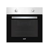 Cata Horno Estático SES 7004 X con 5 Funciones. Puerta Panorámica Full Glass. Puerta Fría. Fácil Limpieza. Iluminación Interior. Capacidad 65 L. Ancho de 60 cm. Acabado en Inox y Cristal Negro.