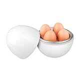 Hervidor de huevos para microondas para 4 escalfadores, hervidos, microondas 8 minutos para cocer huevos duros y suaves, vaporizador, electrodomésticos de cocción rápida de huevos, apto para