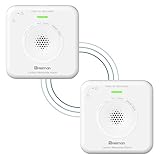 HEIMAN Detector de CO, alarma CO de monóxido de carbono, sensor de 10 años, pilas intercambiables, 85 dB, detector de monóxido de carbono para el hogar, portátil, funciona con pilas (2)