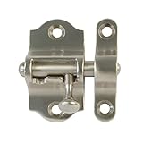 Amig - Pasador de Sobreponer para Puertas Mod.720-25 x 46 mm - Pestillo de Seguridad para Cierre Horizontal - De Latón con Acabado Cromado Mate - Incluye Tirafondos