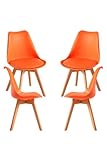 Regalos Miguel - Packs Sillas Comedor - Pack 4 Sillas Synk Basic - Naranja