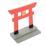 jojofuny Santilla Sintoísta Japonesa Kamidana Pequeña Puerta de Torii con Patas Rectas de Japón Pequeño Santuario Buena Suerte Santuario Estatua Estatua Dollation Decoración