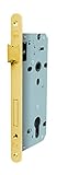 Yale Security 84924 Cerradura de embutir Puertas de Madera con Borde Redondo Frontal, Entrada 60 mm, Distancia Entre Ejes 85 mm, Latón Pulido, 60mm
