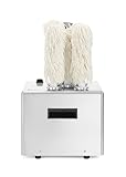 HENDI Pulidora eléctrica para vidrio, máquina profesional con 5 rodillos giratorios para abrillantar y secar copas y vasos de cristal, 220-240V, 50/60Hz, 1350W, 330x305x(H)504mm, acero inoxidable