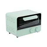 MTSHANGPU Mini Horno 12L, Horno eléctrico de encimera, multicocina doméstica, con Fuente para Asar, Rejilla de Alambre (Verde)