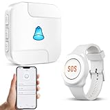Botón de pánico vinculado al teléfono, alarma de muñeca para ancianos, botón de pánico WiFi, alarmas personales para personas mayores de 200 m (estilo 2)