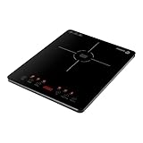 FAGOR - Placa de inducción portátil LEXIE. 2000W de potencia y diseño ultraslim. Pantalla tácil y 6 funciones. 9 niveles de calentamiento.