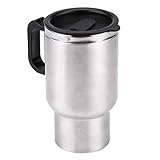 Hervidor de Agua de Viaje de 450mL, 12V, 60W, Hervidor Eléctrico para Coche, Taza de Calefacción de Coche de Acero Inoxidable, Calentador de Agua Portátil de Viaje para Viajes de Camping