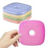 Magic Gel 5 x Placas de hielo para nevera portátil o bolsa térmica porta alimentos | Bloques congelador acumuladores de frío pequeños y reutilizables | Ideal para fiambrera del trabajo o infantil