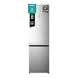 Hisense RB440N4CCB - Frigorífico Combi, Eficiente Clase B, Capacidad 336 L, Multi-air Flow, Micro Vents Cooling, Congelamiento Rápido, Total No Frost, Puerta Reversible, Color Inox