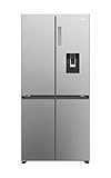 Haier Cube 83 Series 3 HCR3818EWMM - Frigorífico 4 Puertas, Capacidad XXL 463L, Dispensador de Agua, Motor Inverter, Multiflow Air Surround, Total No Frost, Ancho 83cm, Iluminación LED, Inox