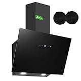 SNDOAS Campana Extractora 60cm, 550 m³/h, 3 Velocidades de Potencia, Dos Modos de Ventilación, Función de Apagado Retardada, Negro