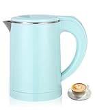 Hixava 600ML Hervidor Eléctrico Pequeño 600W Mini Hervidor de Viaje de Acero Inoxidable de Agua Eléctrico Pequeño Base de 360° para Hervir Agua Cocinar en Viajes Café Té