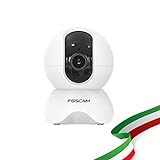 Foscam X3 Cámara IP motorizada de Interior WiFi 3MP con Audio Integrado Compatible con Alexa y Google Home Color Blanco