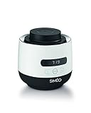 Simeo YVA760-Yogurtera YVA760 20 W para Yogur Casa Clásica, Bebidas Vegetales, Skyr, Queso Blanco, Fresco, Faja – 6 tarros – ∅19 x 22,5 cm, Cerámica
