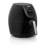 Princess 182050 Family Aerofryer XXL - Freidora de Aire Caliente Digital Familiar, 1700 W, 5.2 Litros, Negro