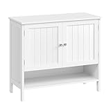 VASAGLE Armario Zapatero, Organizador Zapatero de 3 Niveles, Estante Zapatero, Armario Rústico Moderno, Armario con Estante Regulable en Altura, 35 x 80 x 70 cm, Entrada, Blanco Nube LBC044W01