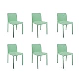 SP Berner - Pack de 6 Sillas Grana - Apilables, Ergonómicas y Resistentes - Uso Interior y Exterior - Fabricadas en España con Plástico Reciclado - Verde