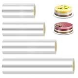 VFANDV Acetato Repostería Rollo, 6/8/10/15cm x 10m Lámina para Bordes de Tartas Tiras de Acetato para Tartas Reutilizables para la Decoración de Tartas de Mousse Anillos de Postre (4)