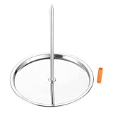 DRELD Pincho vertical para kebab, soporte desmontable de acero inoxidable con bandeja de goteo para asador, pollo mediano, filete, kebab, shawarma, doner, giroscopios (7.6 x 7.68 x 8.6 pulgadas)