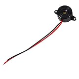 Akozon Alarma Summer 3V-24V, más electrónica Summer Piezo Alarma Sounder Dauerton Longitud del cable 100mm