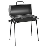 Barbacoa resistente al calor del carbón de leña del metal del negro del tambor del barril grande de los 60cm