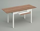 ASTIMESA Alas Laminado Mesa de Cocina, Metal, Roble Tenesse, 110x70cm