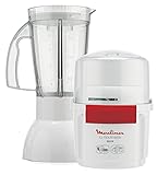 Moulinex AR6801 Picadora y batidora La Moulinette, 800 W +, doble cuchilla, acero inoxidable, 200 g y 250 ml, 1-2-3 frutas blancas/rojas