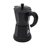 Chensyo Moka eléctrico con base 300 ml cafetera portátil para preparar diferentes tipos de café para el hogar oficina café (negro)