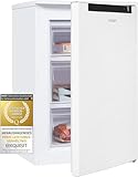 Exquisit® Congelador Vertical, 87L, Clase D, Color Blanco, Tecnología No-Frost, Luz LED, Diseño Compacto, Control de Temperatura, Consumo 132 kWh/año, Medidas 85,5x54,5x58 Cm.