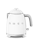 Smeg KLF05WHEU Electric Kettle with a Capacity of 0.8l and a Power of 1400 W KLF05WHEU-white, Plastic, Black