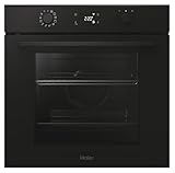 Haier ID Series 2 H6 ID2P5B3YTB - Horno Multifunción Pirolítico e Hidrolítico, Conectividad WIFI, 78L, Cocción multinivel, 12 Funciones, Display táctil y Mandos giratorios, Guía Telescópica, Negro