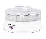 Orbegozo YU 2350 - Yogurtera con 7 tarros de 200 ml de capacidad, 15 W, tapa transparente, interruptor encendido/apagado,apto lavavajillas, blanco