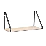 Arcoroc Vinthera Moa Estantería De Pared Acero Y Pino 40x18x20cm