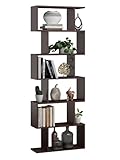 MATKAM Estantería BASK MAX de aglomerado, A/A 76,4x210x28cm, estantería Independiente, estantería cúbica, Separador de ambientes, Disponible en Varios diseños (wengué)