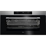 AEG KEK452910M Horno Multifunción, 85 L de Capacidad, 10 Funciones, Sonda térmica, Pantalla táctil, Carriles Telescópicos en 1 Niveles, Inox, Clase A+, Fabricado en UE