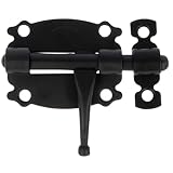 Amig - Pasador de Sobreponer para Puertas y Muebles Mod. 484 - Pestillo de Seguridad para Cierre Horizontal - Material Acero con Eje de Zamak - 50 mm - Estilo Rústico - Incluye Tornillería - Negro