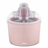 Wëasy MYA60 Máquina Para Hacer Sorbetes Caseros, Potencia 12 W, Capacidad 1,5 litros, Preparación 30/40 Min, Pantalla LCD, Acero Inoxidable, Plástico